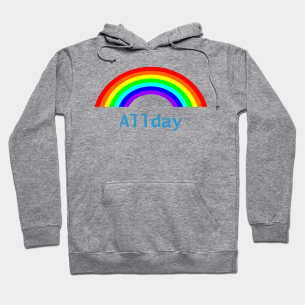 Allday Rainbow Hoodie by ellenhenryart